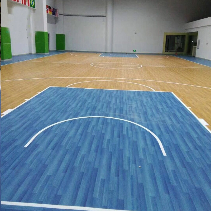 Guía de instalación libre de PVC de cuarto de baño del estadio de baloncesto el deporte en el suelo con precios baratos