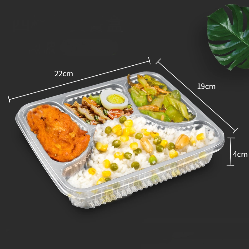 Customized 4-Compartment Meal Prep Containers Food Storage Disposable Microwave Bento Lunch Boxes