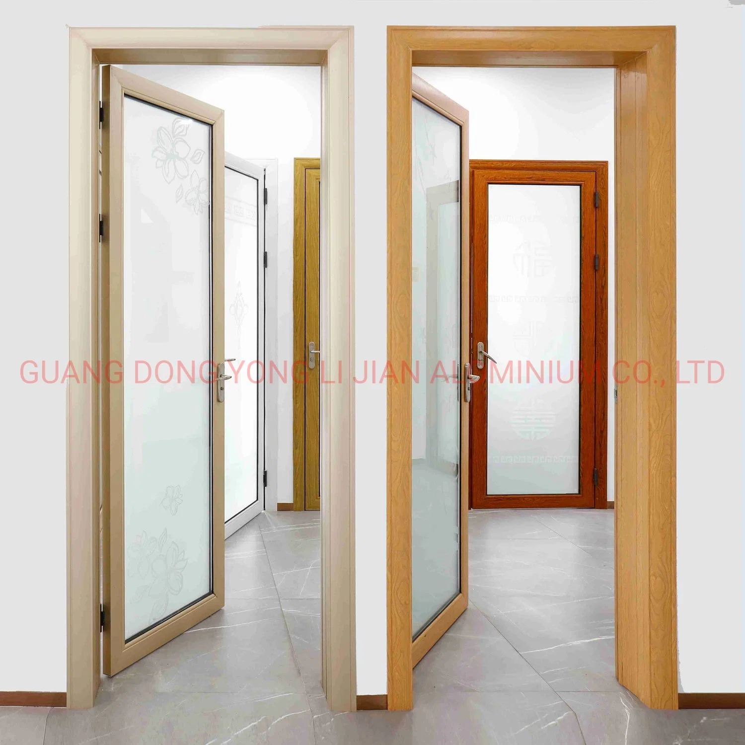 China fábrica de aluminio templado bajo E puerta corrediza de vidrio de aislamiento térmico de la puerta de Casement///colgados de apertura de puertas de aluminio plegable corrediza