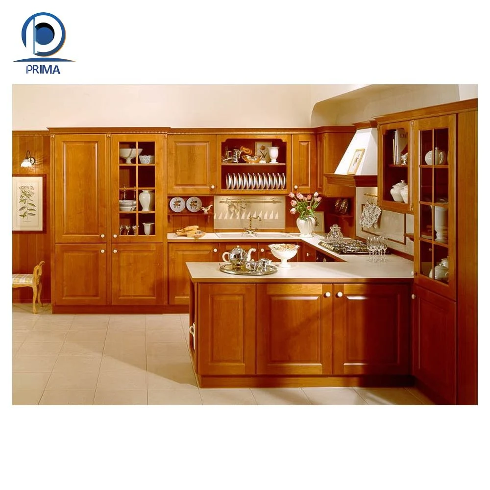 Prima Kitchen Cupboard Home Furniture Glossy Wooden Modern Furniture Kitchen Cabinet