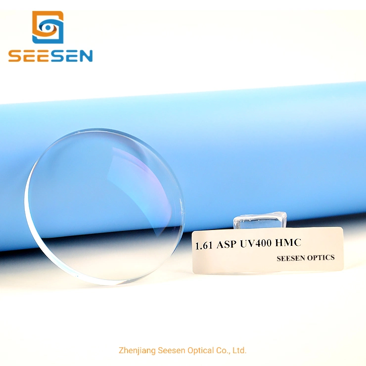 1.61 Single Vision Asp Hmc Shmc Optical Lens with High Quality Glass Aspheric UV400