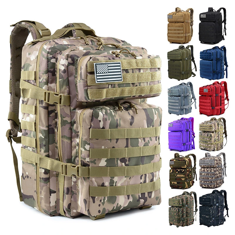 Outdoor Sports Double Shoulder Hiking Camping Cycling Leisure Travel Tactical Military Army Police Style 3D Backpack Pack Bag (CY3608)