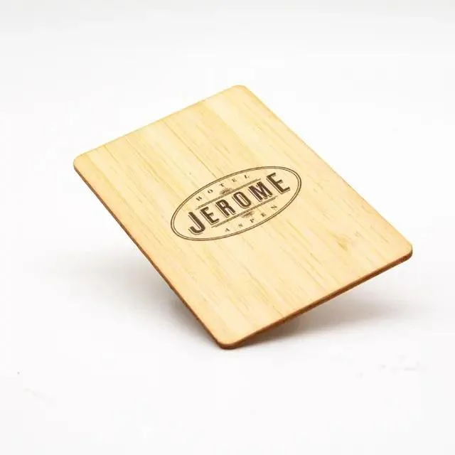 Programmable Bamboo Wood RFID Ntag216 NFC Business Smart Card