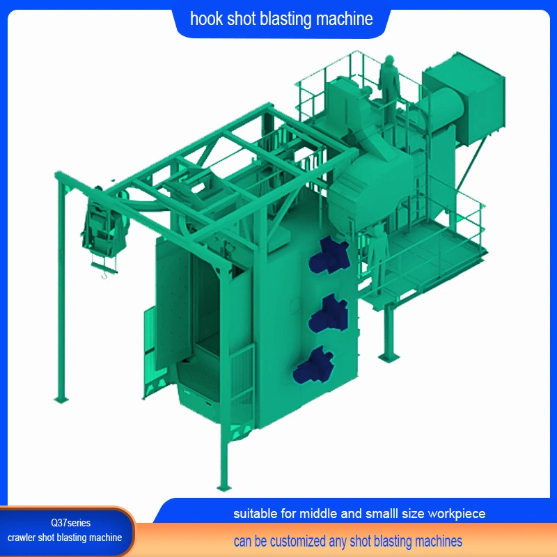 Máquina de Blasting tipo gancho de rendimiento perfecto con desoxidación de metal