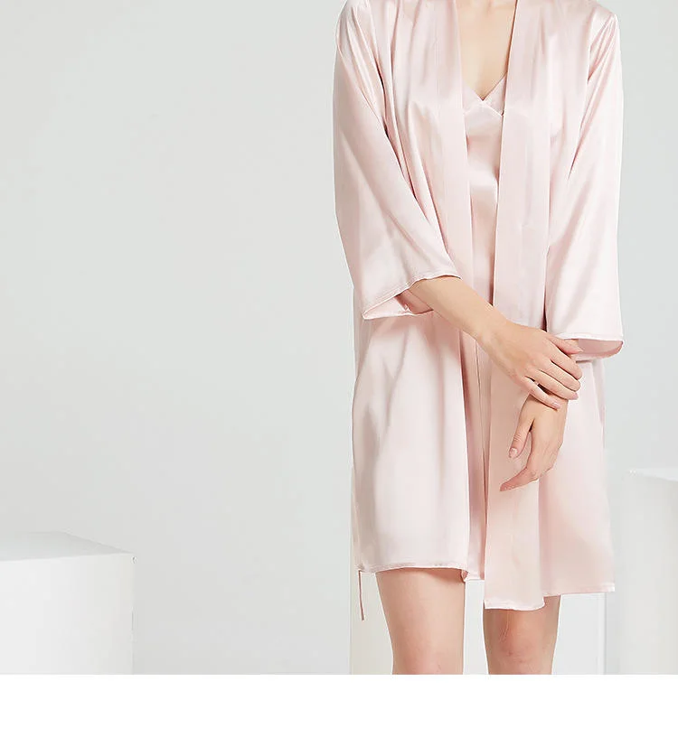 Soft Silk Nightgowns Women Sleepwear Silk Dress Silk Pajama