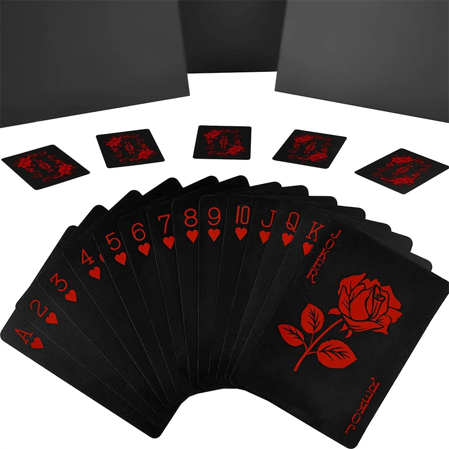 Lâmina prateada Poker Deck impermeável de cartas de jogar poker Card com caixa de oferta
