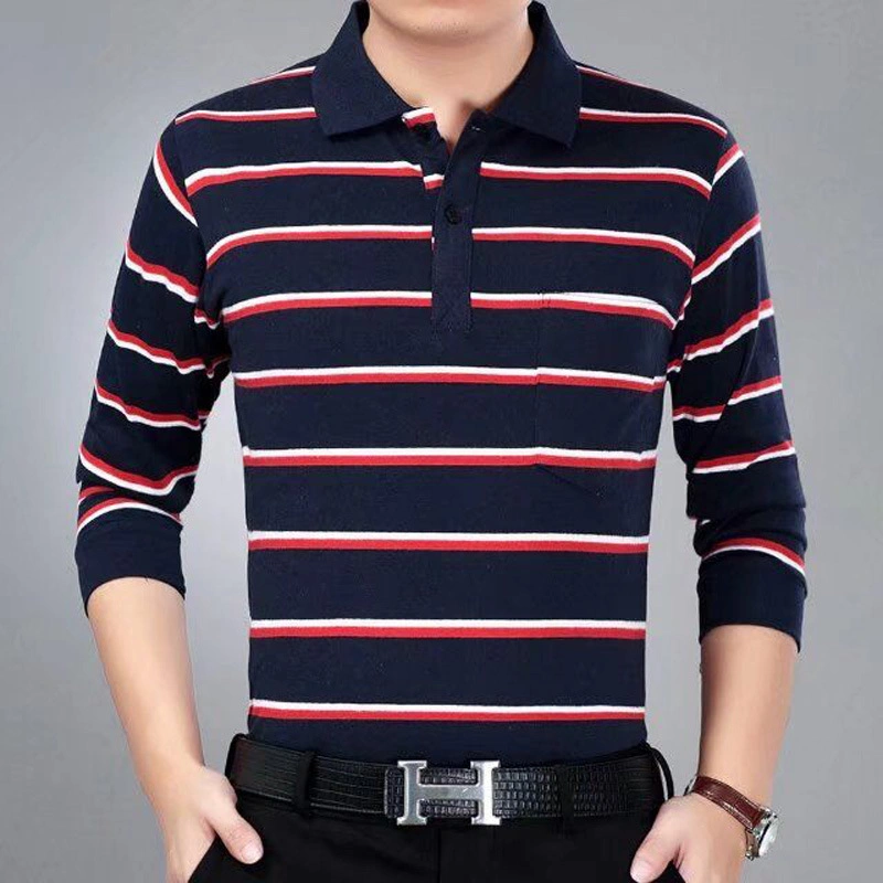 Wholesale/Supplier Casual Clothes Golf Wear Multiple Classical Stripes Polo Tee Shirt