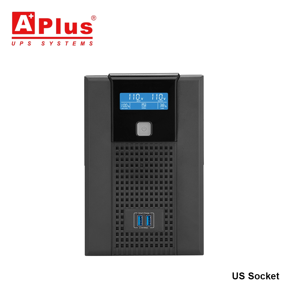 USB Charging UPS 1000va LCD Display Power Supply System