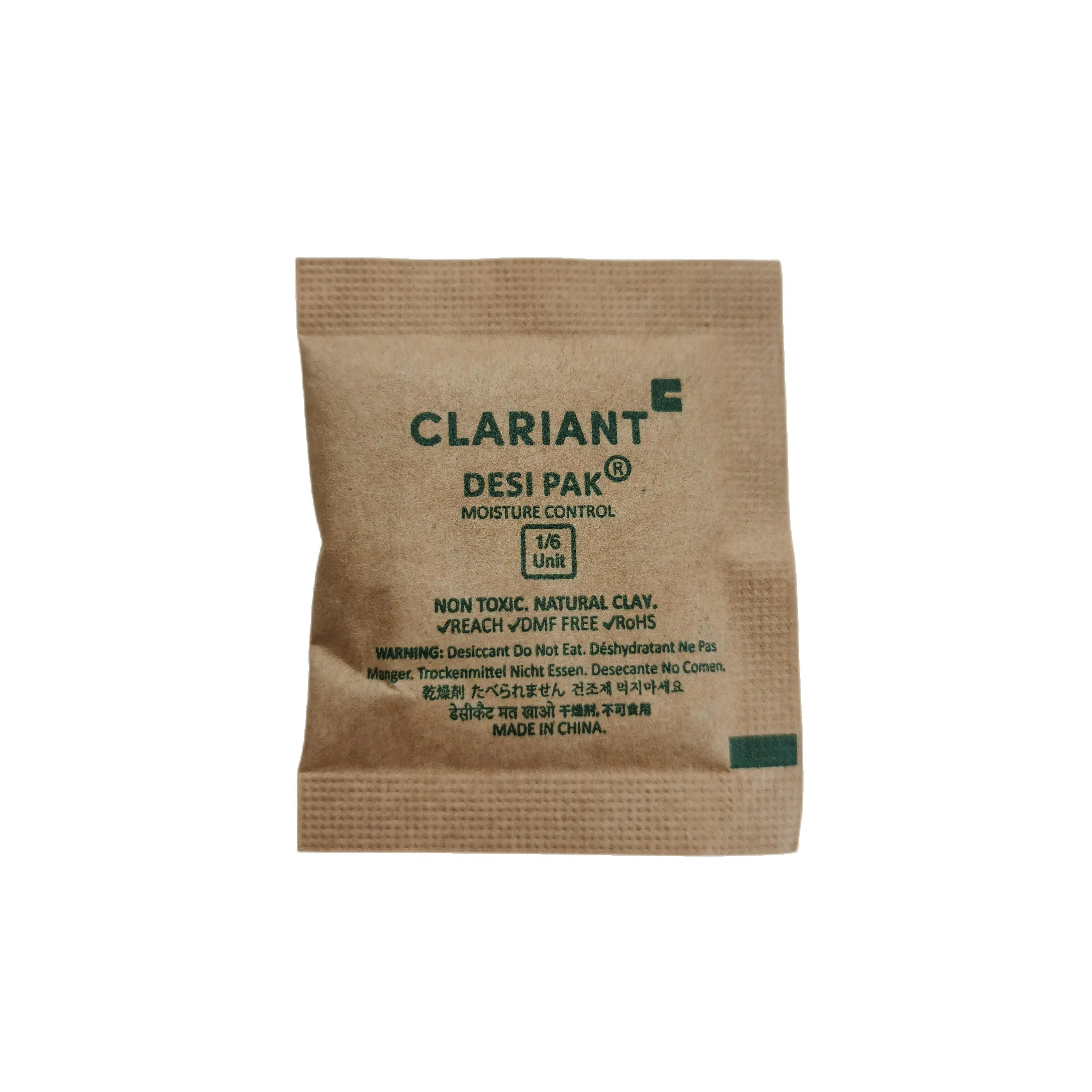 Desi Pak Moisture Control Clay Desiccant Sachet in FSC Kraft Paper (6g) for Leather Handbag