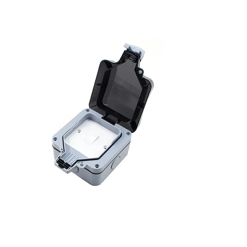 IP66 Waterproof Box Outdoor Rainproof Dustproof EU/UK Standard Outdoor Power Socket Splash Box