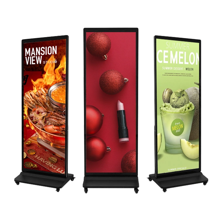 Basic Customization Cms Cloud Management 75 Inch Floor Stand 4K LCD Advertising Kiosk Petrol Station Full Screen Digital Signage Display