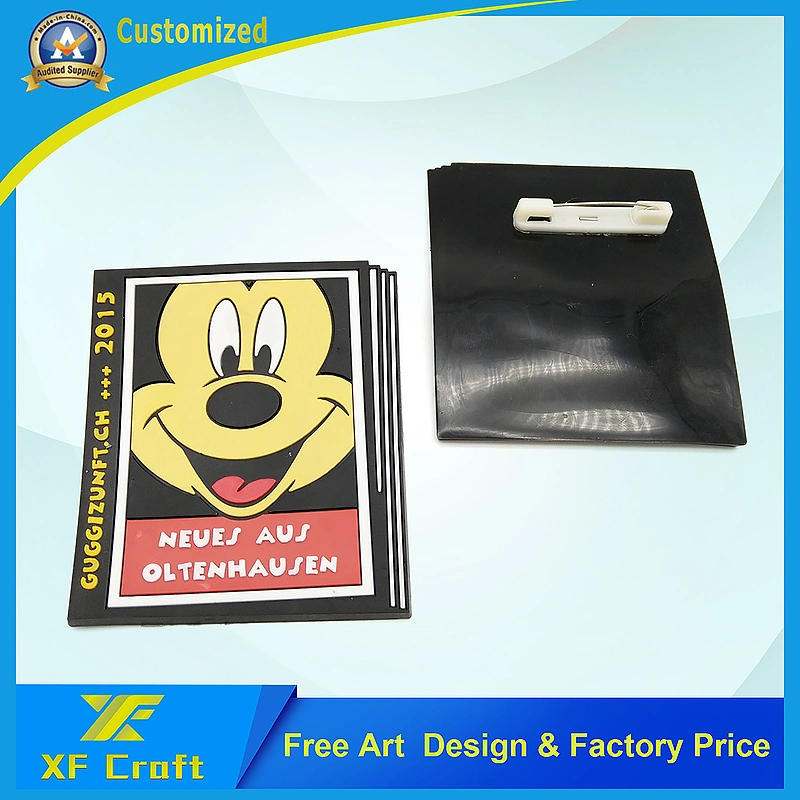 Professional Customized Plastic PVC Rubber Laple Pins with Any Logo Design