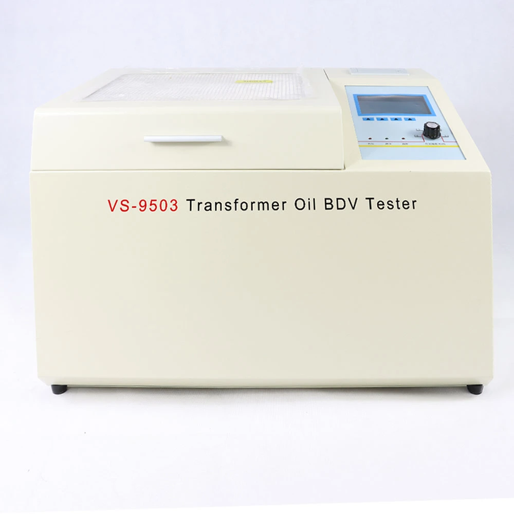 Aceite de transformador totalmente automático BDV Comprobador de resistencia dieléctrica 80kV 100kv Medidor de tensión de ruptura del analizador BDV de aceite del transformador