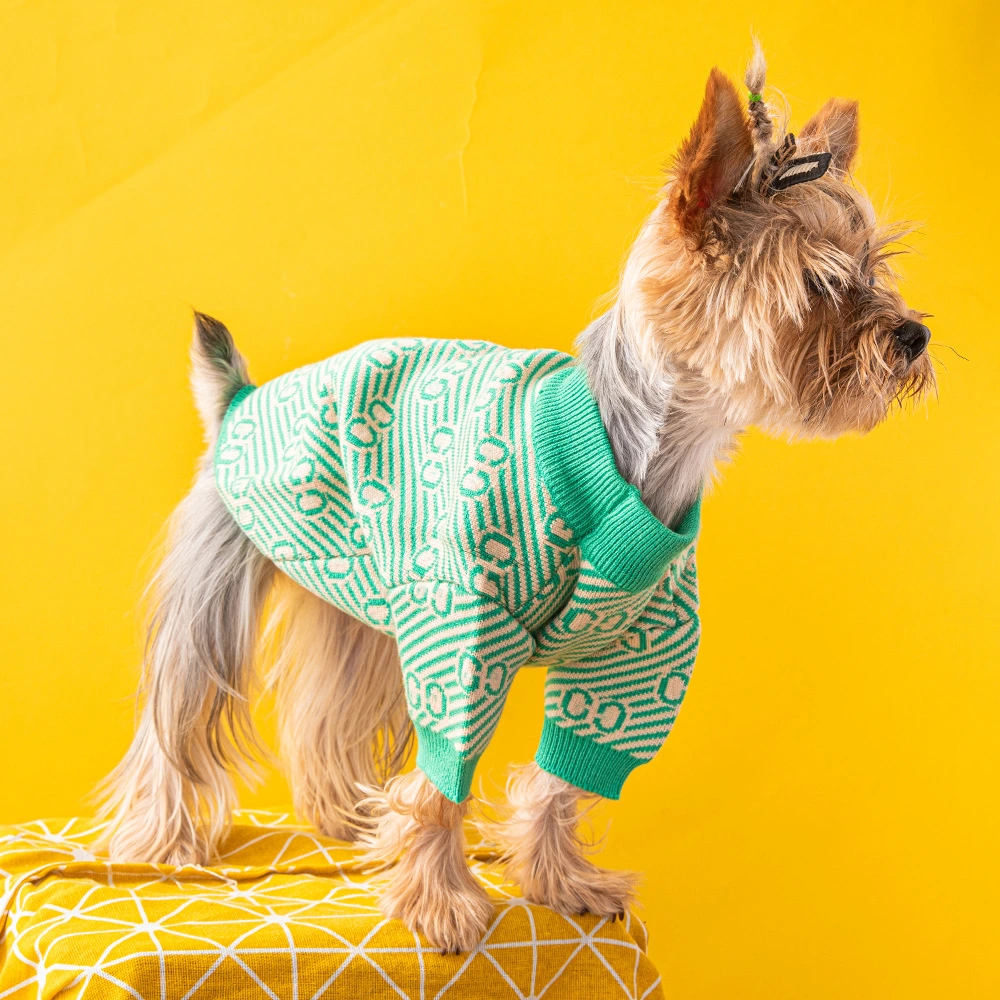 Green Color Winter Warm Pet Sweaters