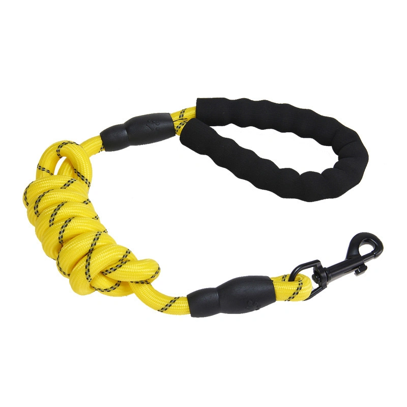 Comfortable Foam Handle Double Traction Rope Prevent Winding Dog Lead