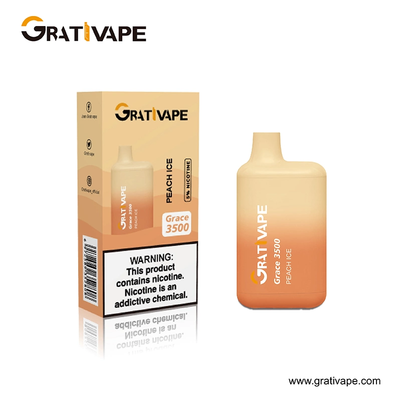 Usine Source Grativape authentique Grace 3500 bouffées Vape jetables vs Randm tornade Aroma King