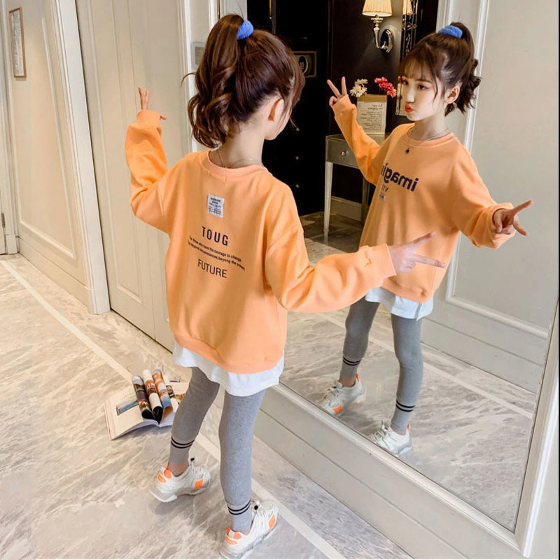 2022 Girls Clothing Autumn Spring Set New Fashion Letter Print Tops Leggings Pants 2PCS Tracksuit Children Outfit Kids Wear