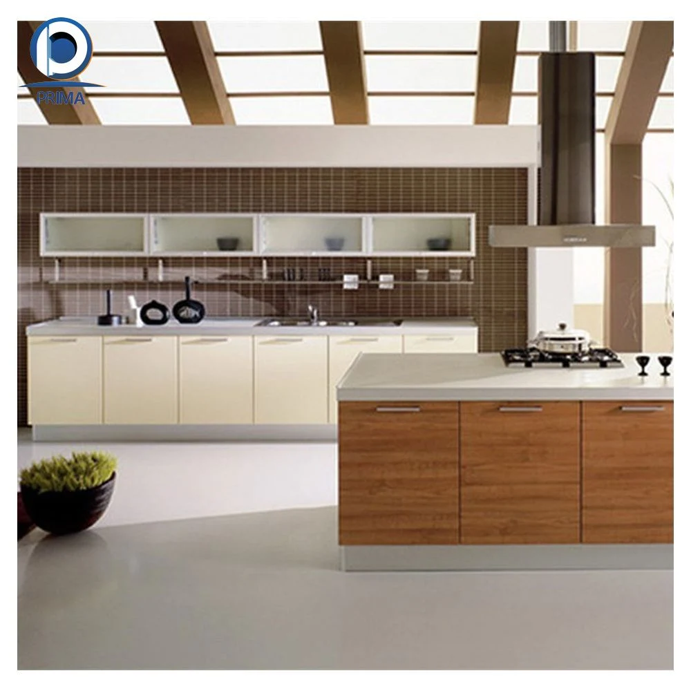 El 5% de descuento en los diseños de cocina modular listo para montar la moderna cocina de madera maciza