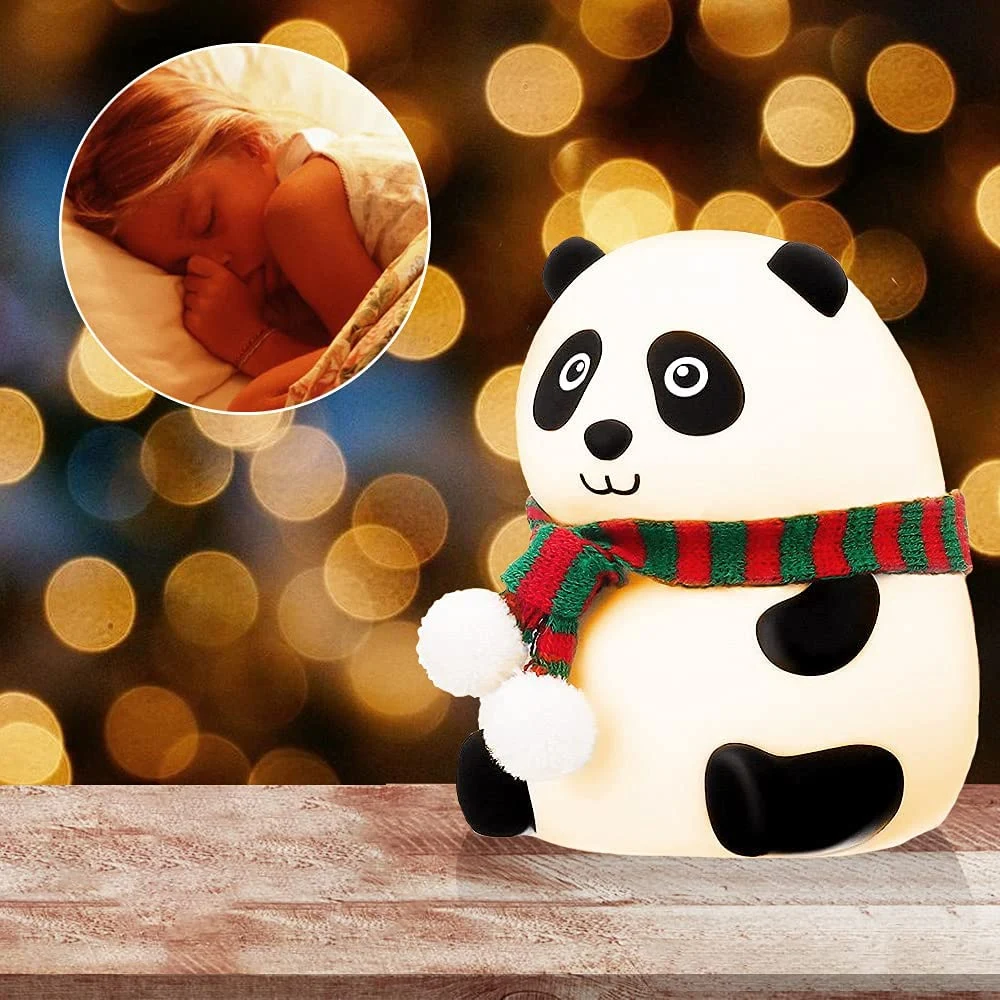 Colorlife Cute Panda Silicone Night Light for Kids Bedroom