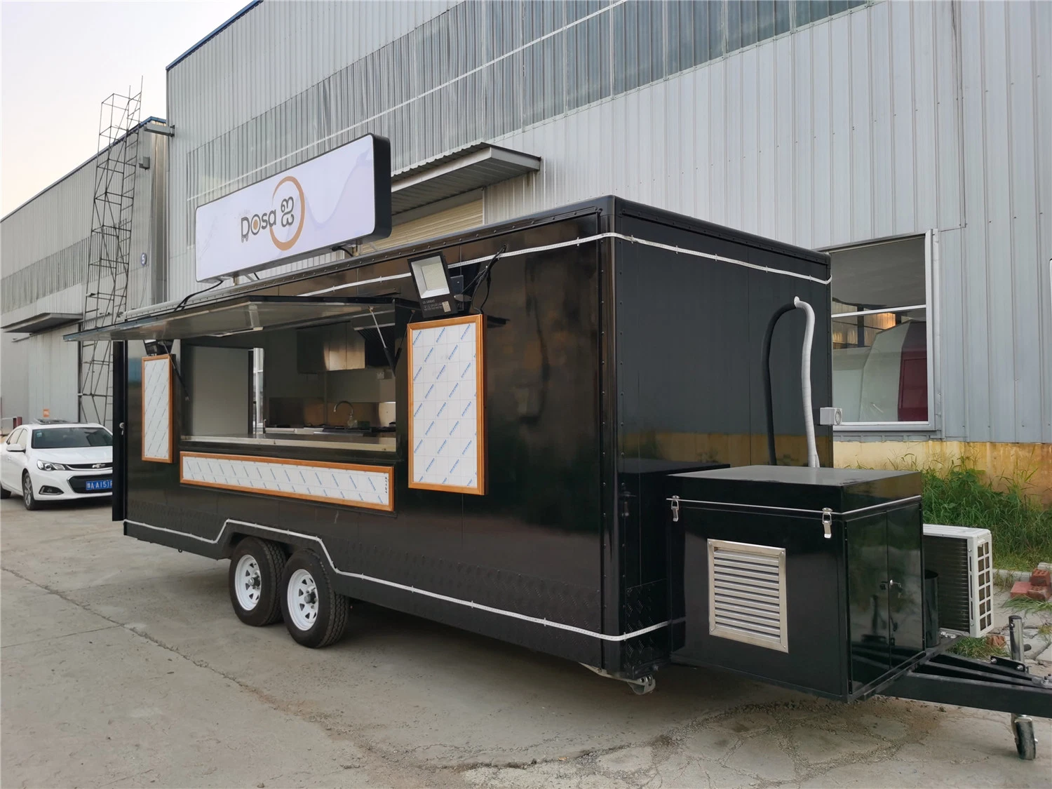 Street BBQ Mobile Food Truck Food Vending Cart remolque de alimentos