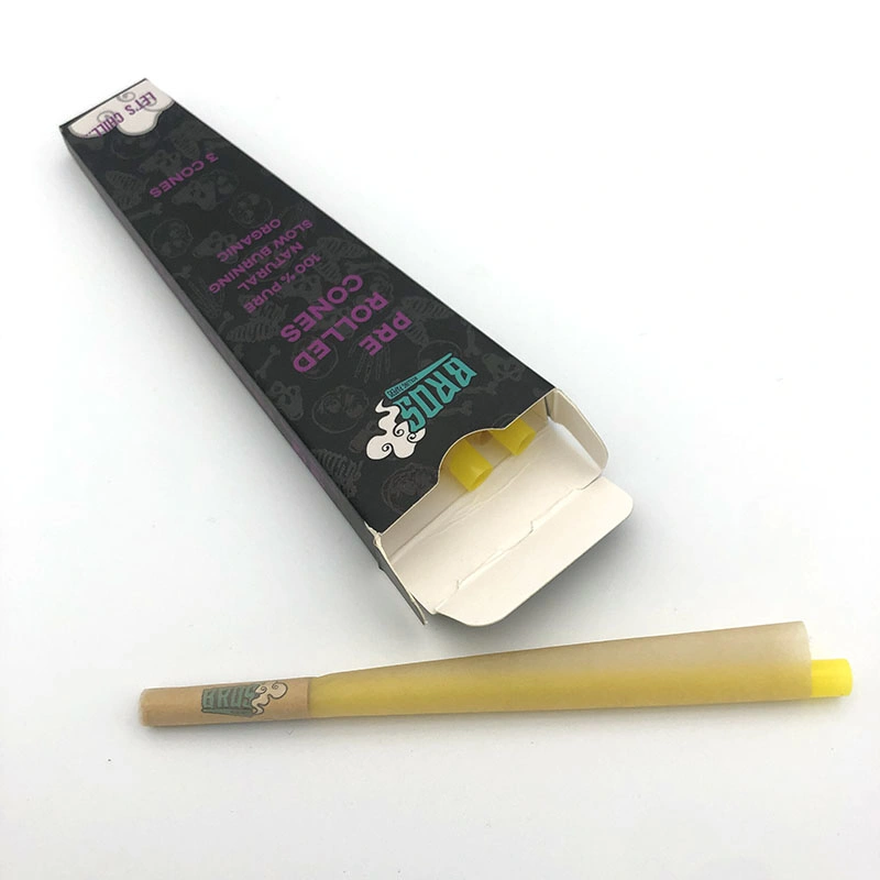 2022 Custom Natural Smoking Pre Rolled Cones Rolling Papers with Tips