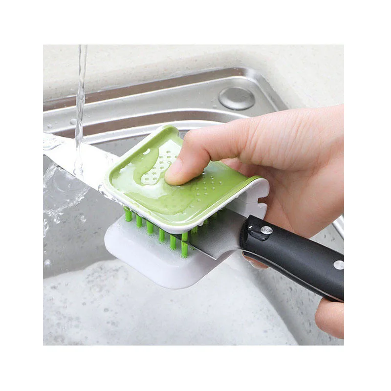 Multifunctional U Type Two-Sided Plastic Clean Tool Knife Cleaning Brush