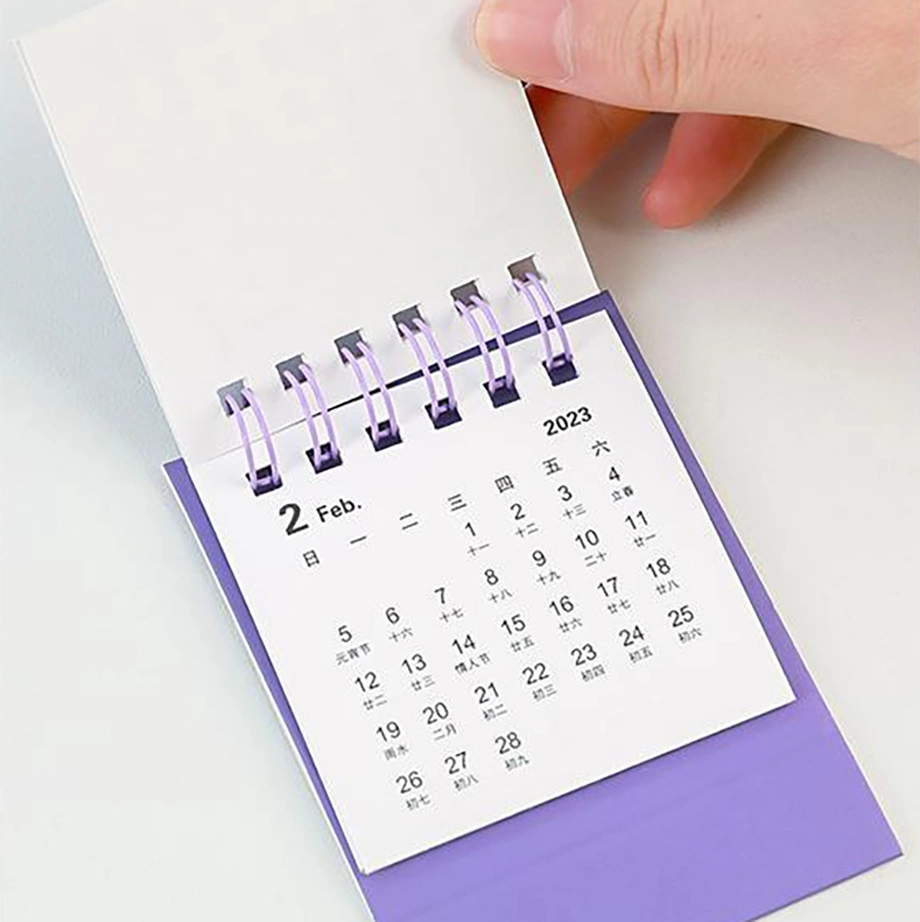 2023 Nuevo diseño de regalo de empresa promocionales personalizados Souvenirs Mini Mesa Calendario de Adviento