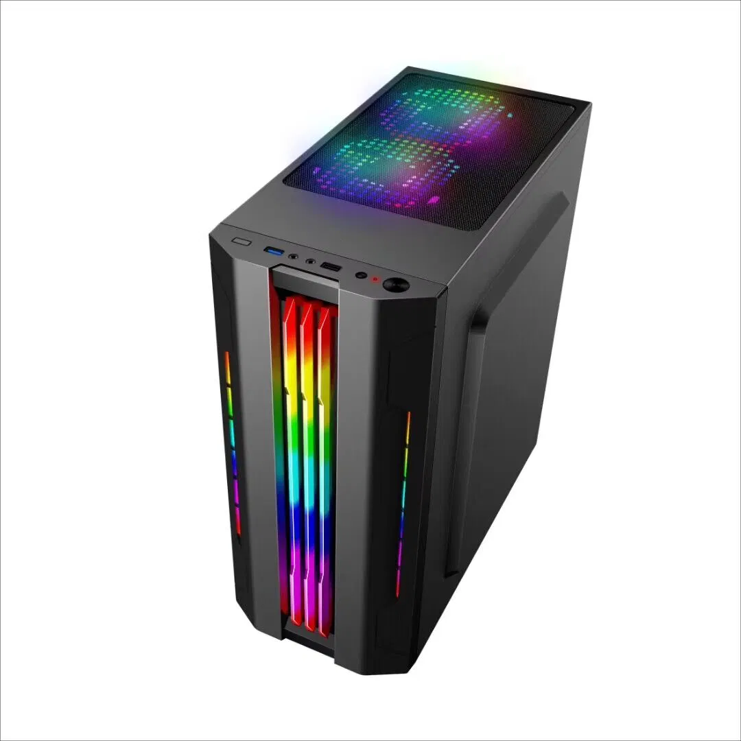 New Cool Design Colorful RGB Light ATX Gaming PC Desktop Computer Case