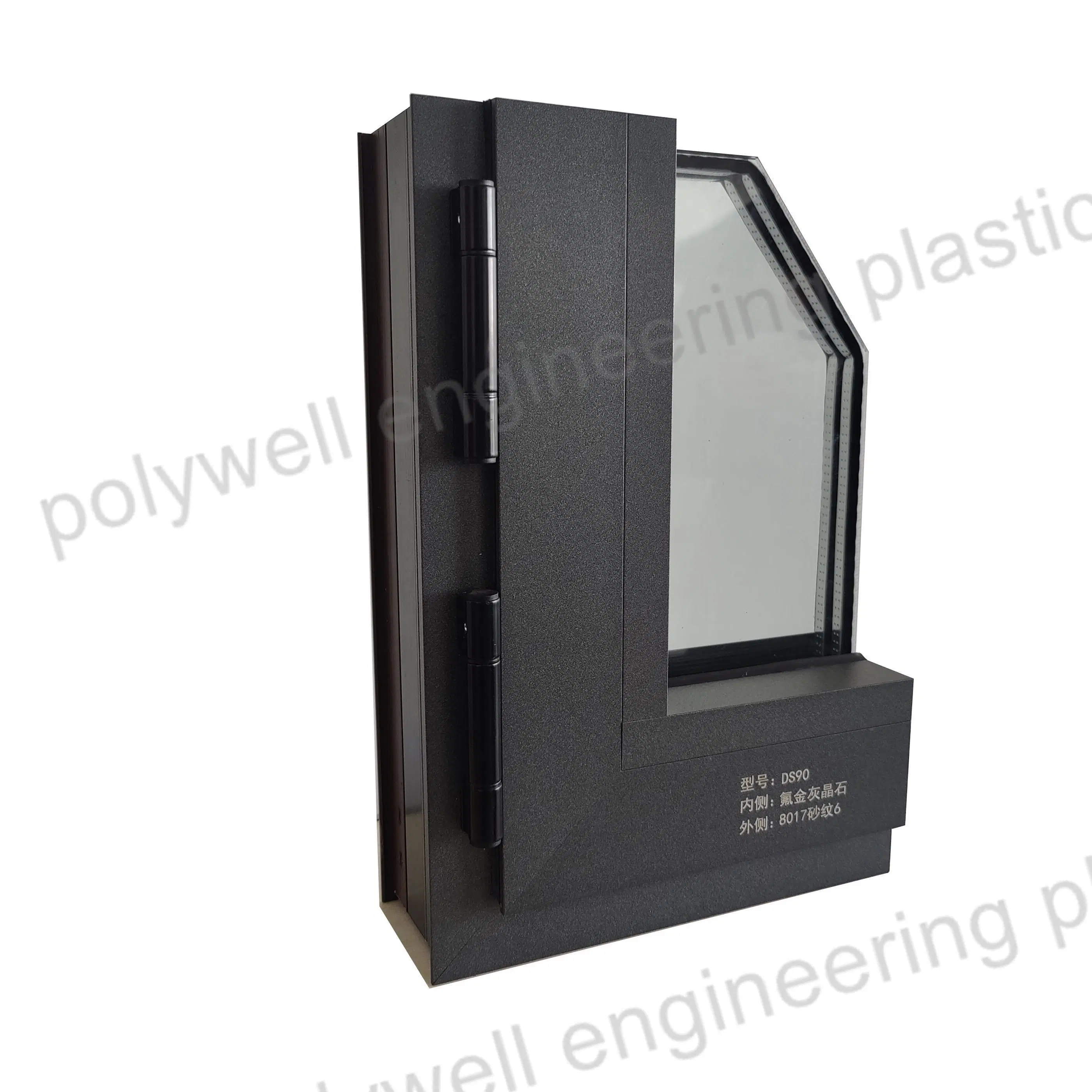 New Design 2 Track Easy-Opening Aluminum Alloy High Strength Double Glass Sliding Window with Heat Insuatlion Profile