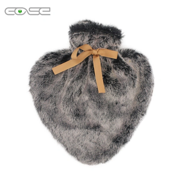 Hot Water Bottle Hot Water Bag with Fur Cover Microwave Heating Bottle Hot & Cold Therapies