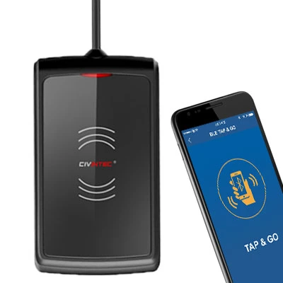 13.56 MHz USB Contactless NFC RFID Card Reader with Encrypted Sam Slot, with Sdk