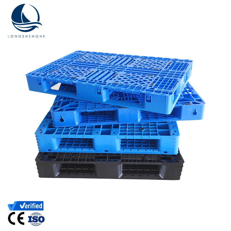 1200*1000*150mm Grid Mesh Top Six Runner Plastic Pallet with 6 Skids Cargo Storage Warehouse Transportation Use