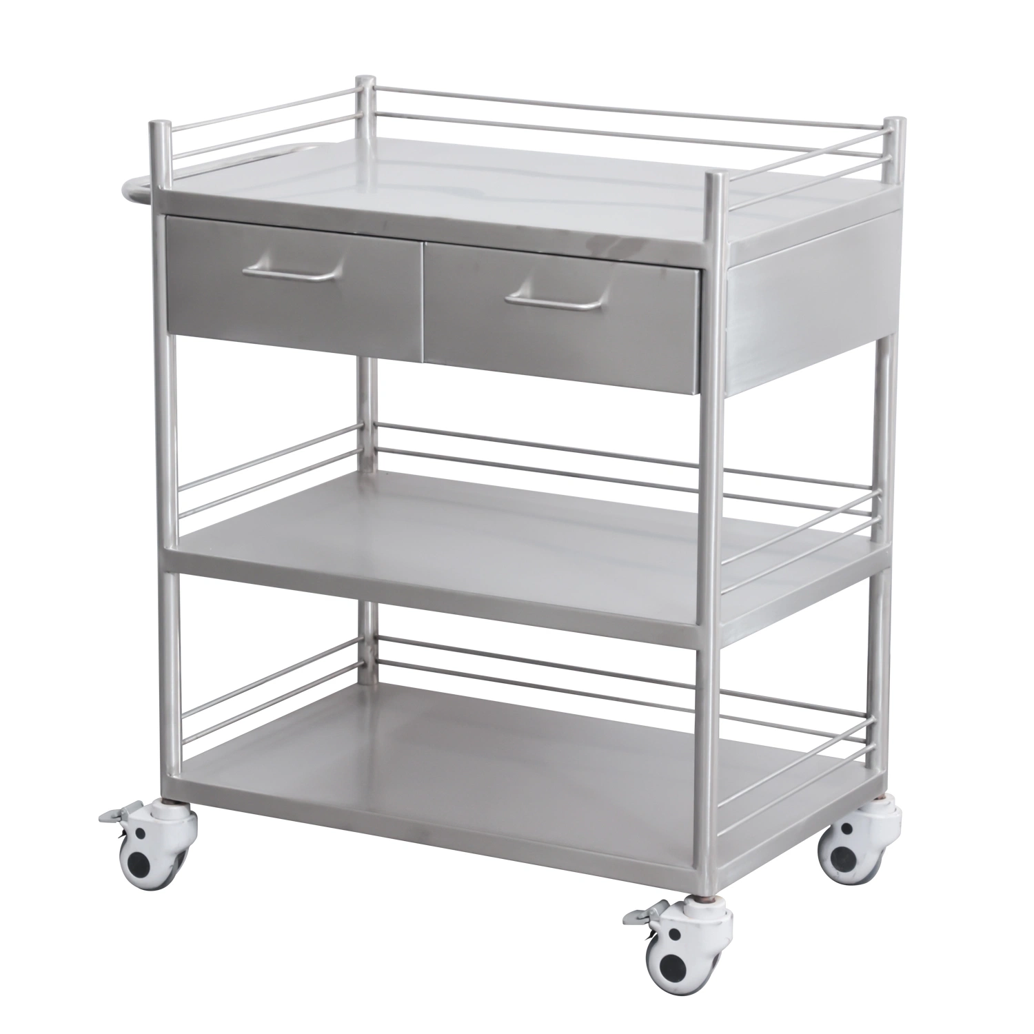 Medical One Drawer Stainless Steel Trolley Veterinary Surgical Instrument Trolley Cart