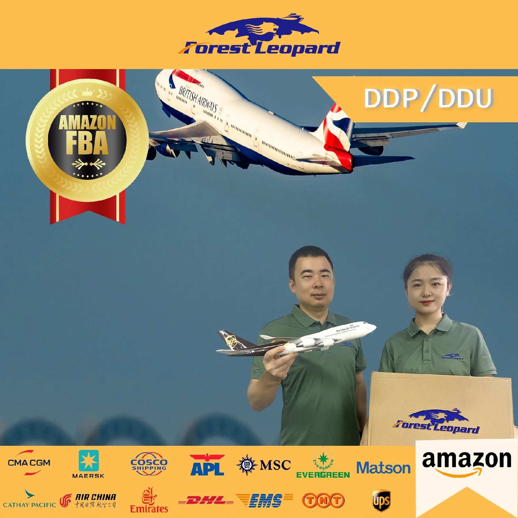 Logística Internacional transportadora aérea de cargas de transporte aéreo da China para a Amazon Serviço de correio para Door USA Europe Filipinas México