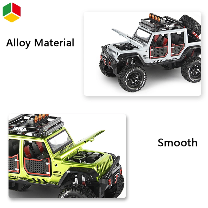 QS Wholesale 1: 24 Scale Alloy Model Cars off-Road Pull Back Door Open Diecast Model for Kids Gift Toy