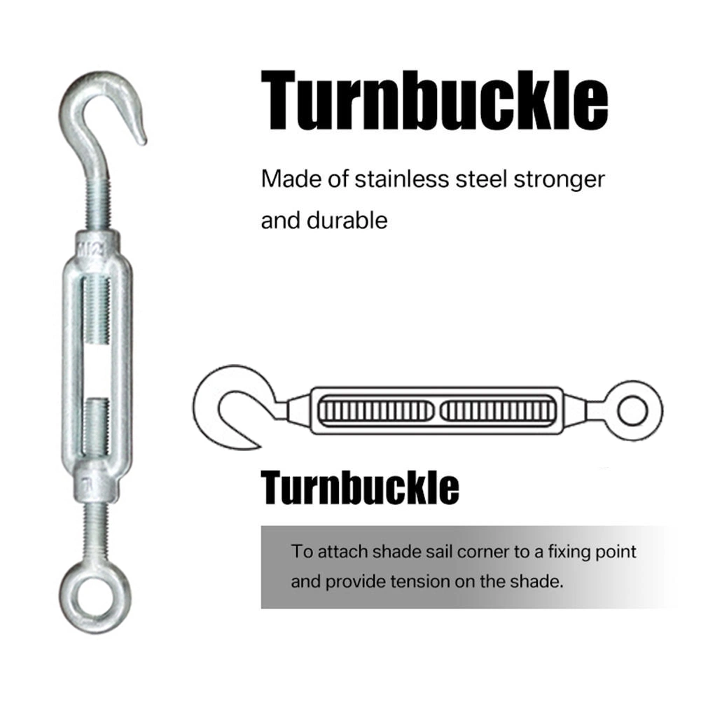 Hochwertige Rigging Us Typ Offenen Körper Heavy Duty Marine DIN1480 Verzinkter, geschmiedeter Augenhaken-Turnbuckle