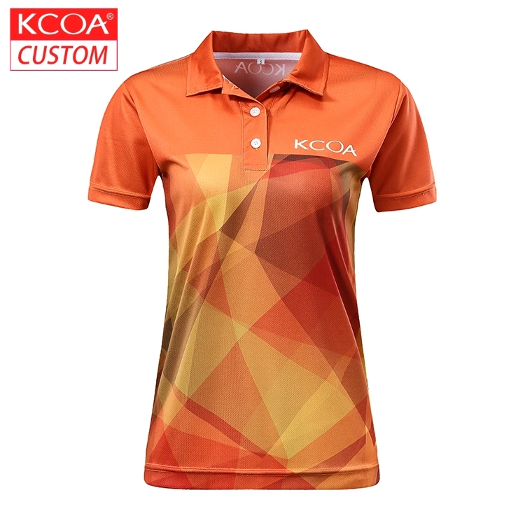 Summer Short Sleeve Custom Logo Athletic Jogging Womens Polo Shirts