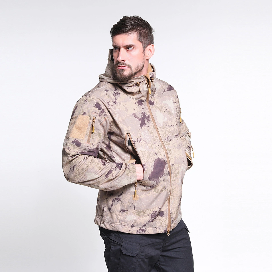 Venda a quente personalizados Camouflage Piscina Caça Abrasionproof Softshell roupas uniforme da ACU