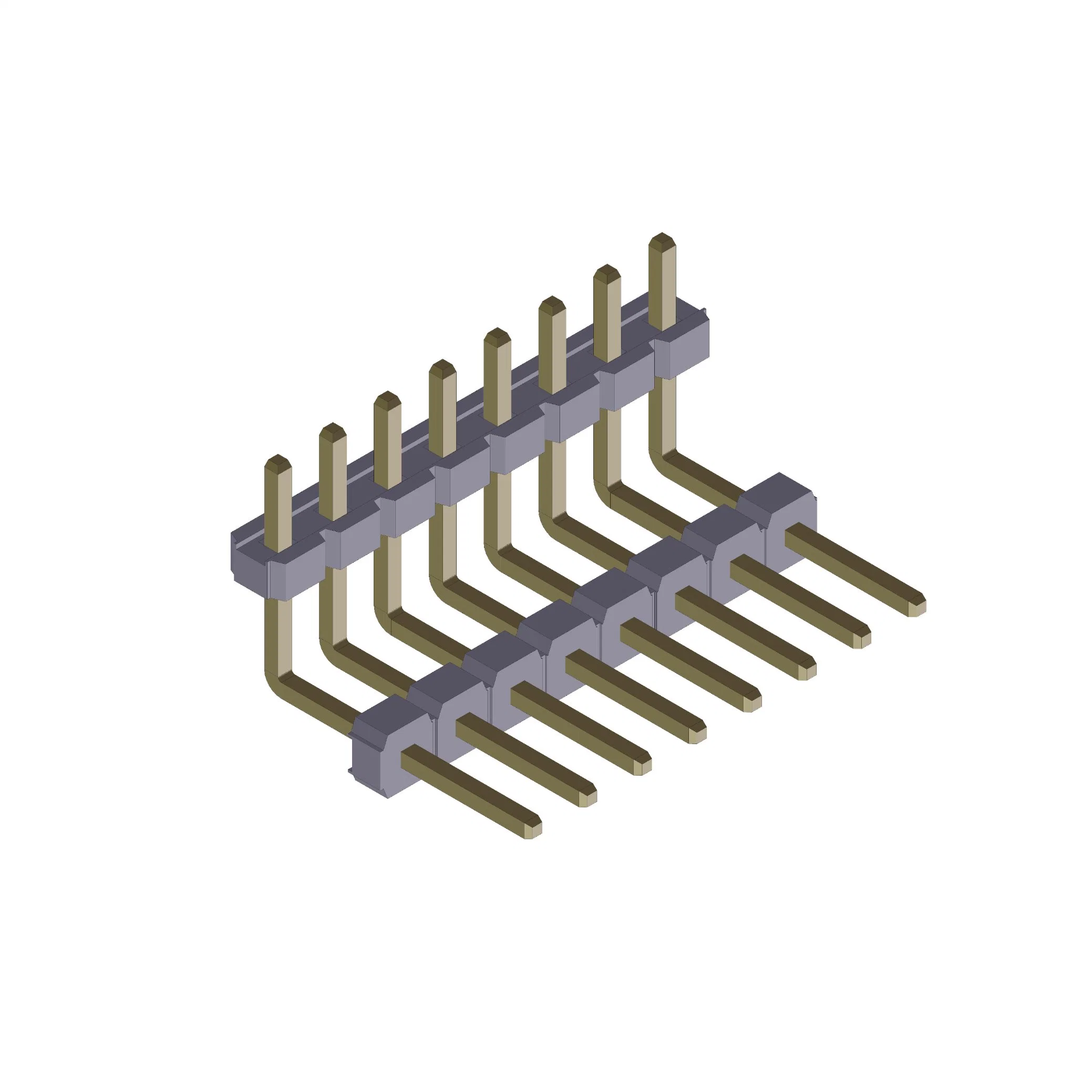 8 Pin PCB Mount Right Angle SMT Aviation and Aerospace Phosphor Bronze Easy Actuation 0.079" (2.00mm) Pitch Pin Header Socket