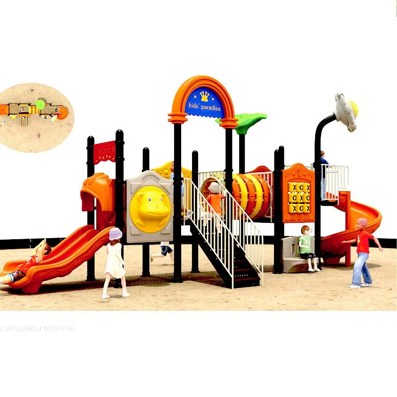 Kids Paradise Outdoor Playground Equipment Spiral Slides Amusement Park