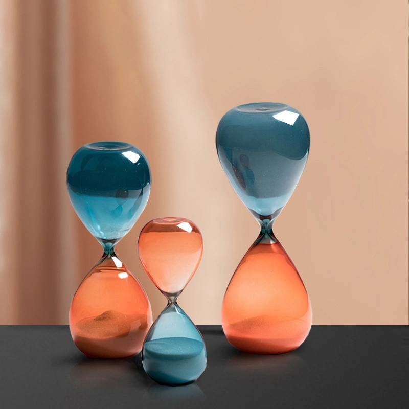 Modern Simple Glass Hourglass Timer Light Luxury Creative Decoration Personalized Toy Decoration Bookcase Room Decoration