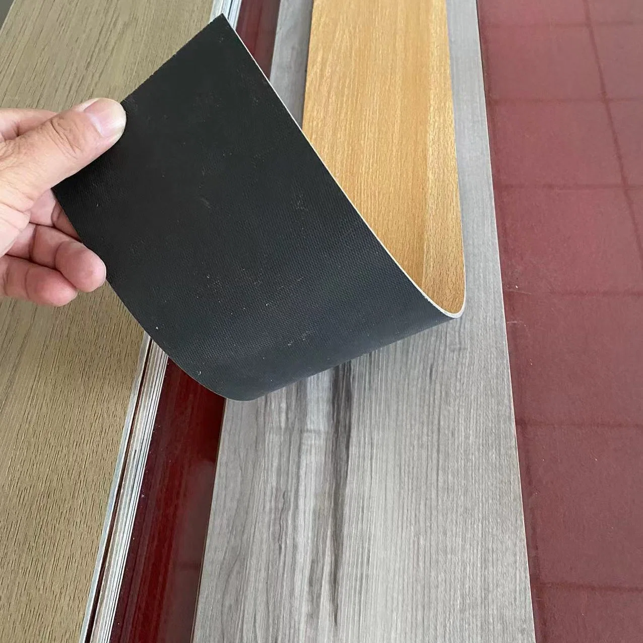 LVT suave Piso plástico grano de madera PVC Piso Residencial Pisos de vinilo