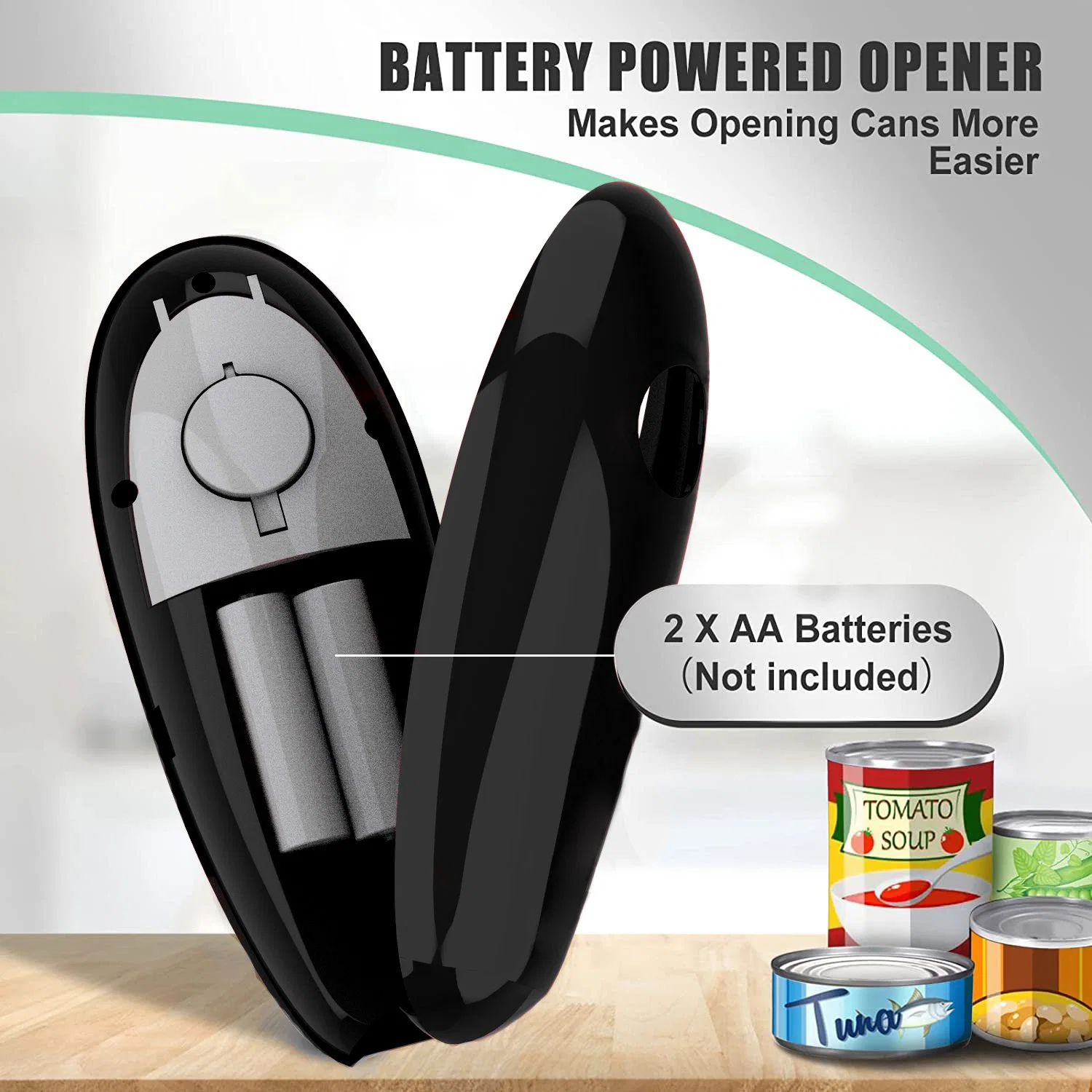 Auto Electric Hands Free Safety Smooth Edge Bottle Portable Can Opener