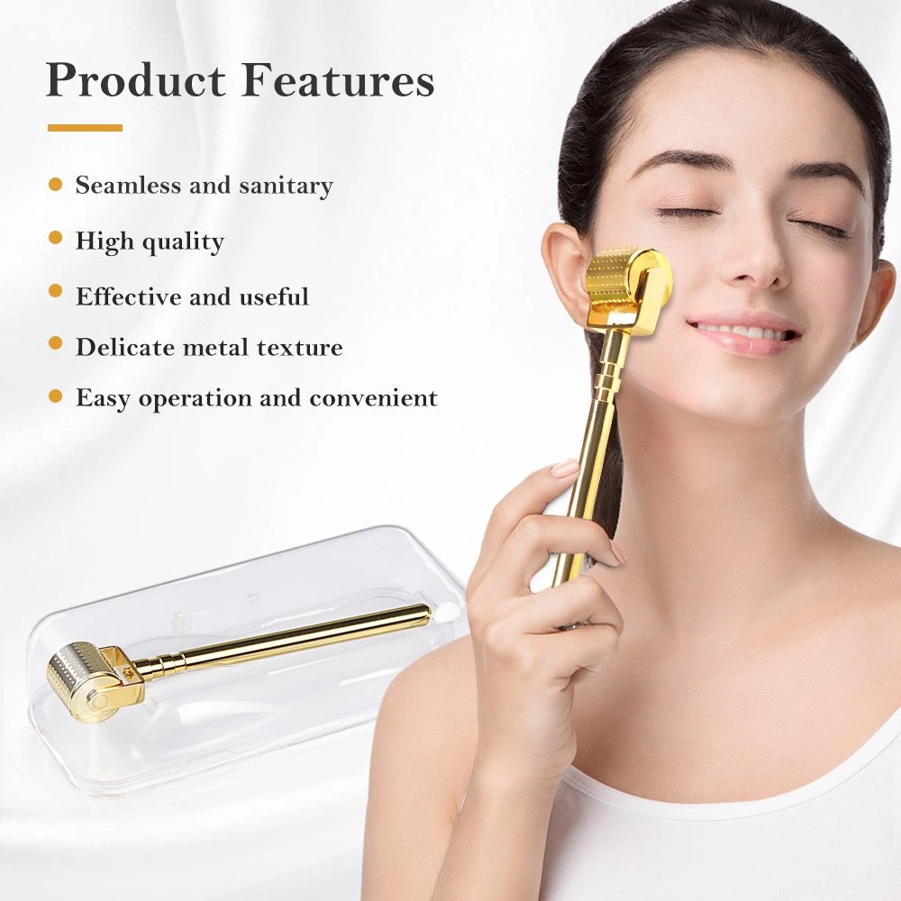 192 Micro Needle 24K Gold Metal Skin Derma Roller