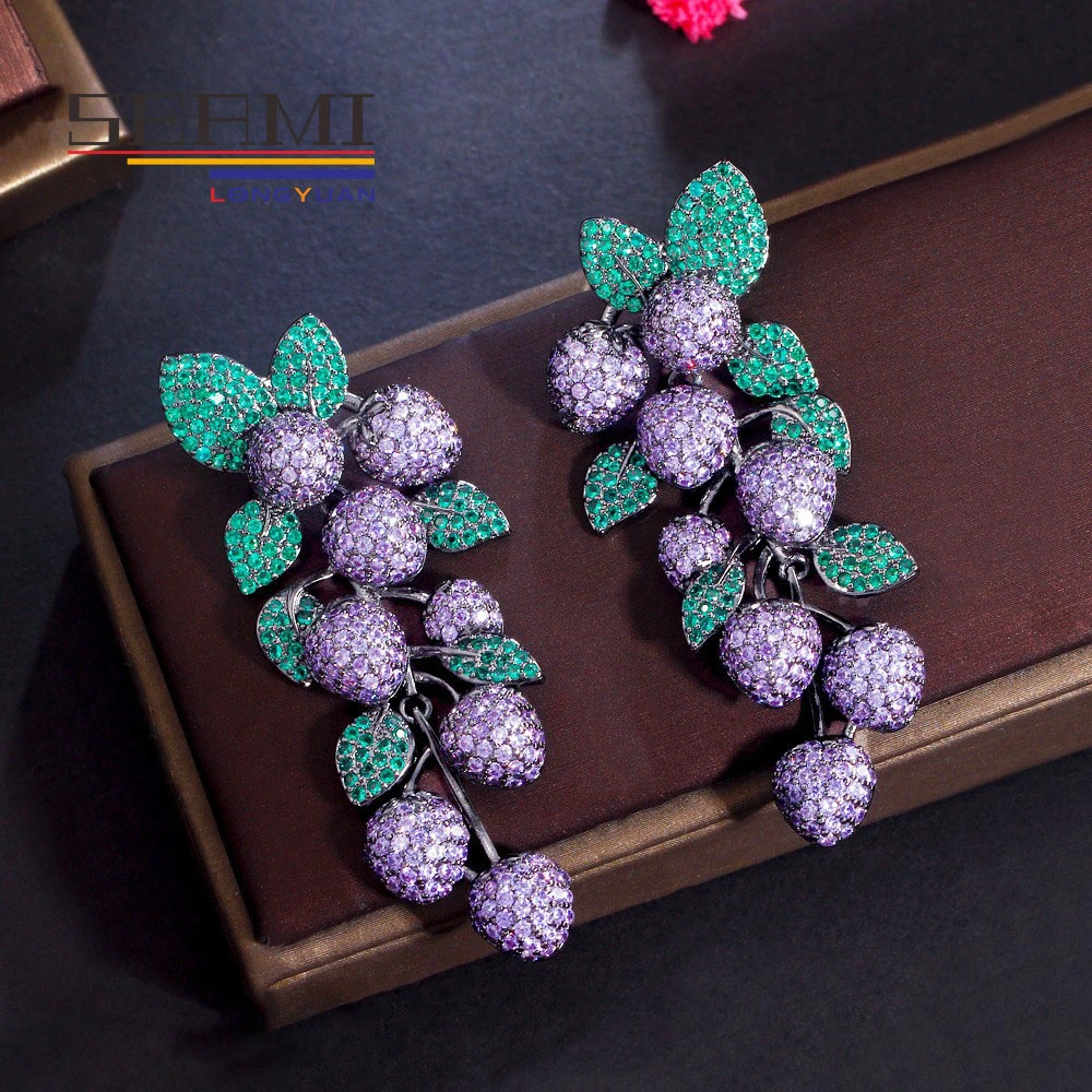 New Design Fashion Drop Earring with Petal and Leaves for Women Wear