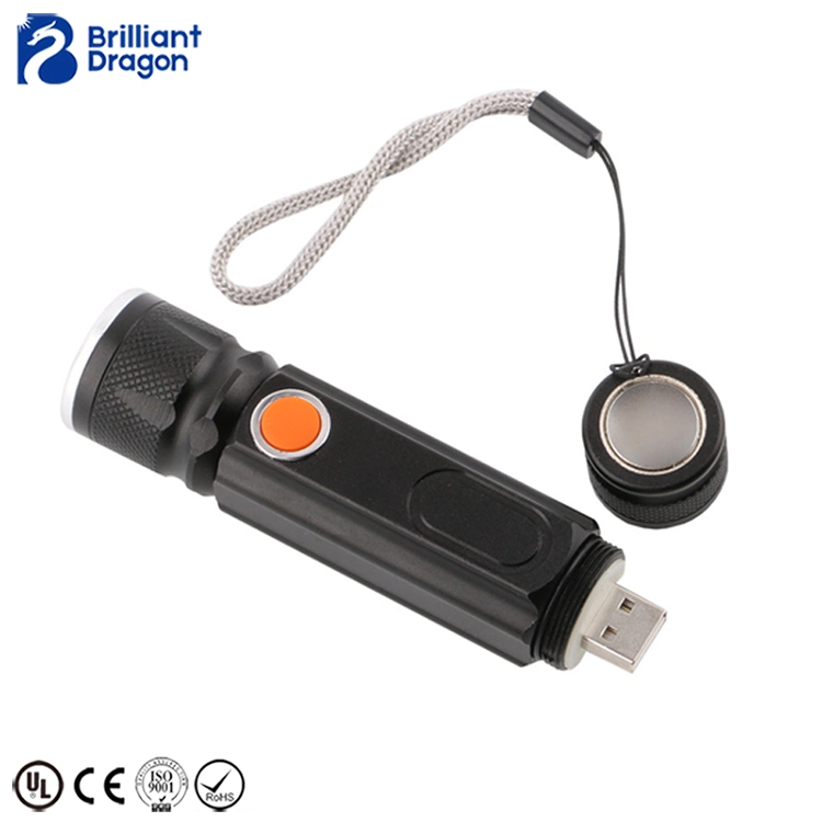 Wholesale/Supplier Camping Emergency Portable Torche lamp Lighting Mini Rechargeable LED Torch Light with Magnet Quality La lamp De Poche 4 Modes COB LED Flashlight