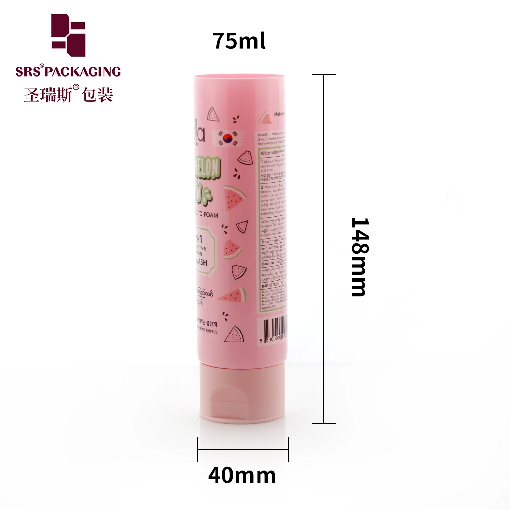 Embalaje SRR 75ml 120 ml SRS de plástico de embalaje ecológico Suave loción corporal cosmética PE Tubo para cuidado de persona