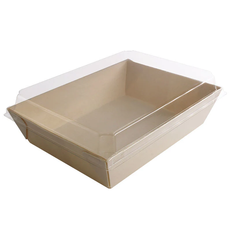 Biodegradable Disposable Ecofriendly Wooden Take out Pastry Cake Lunch Sushi Tray Box