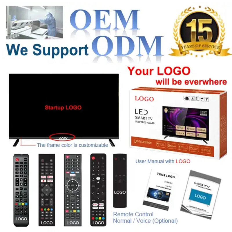 Ready to Ship Verified Suppliers 4K UHD65&prime; &prime; Smart LED LCD TV Qled43 Inch Televisores Home Theatre Android System