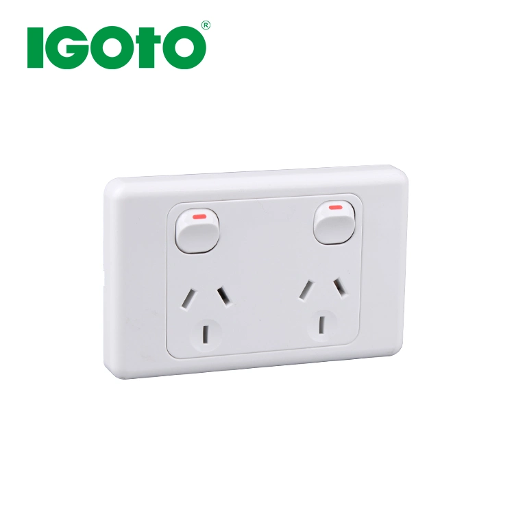 Australian SAA Approved Wall Vertical Manufacturing Double Socket Outlet